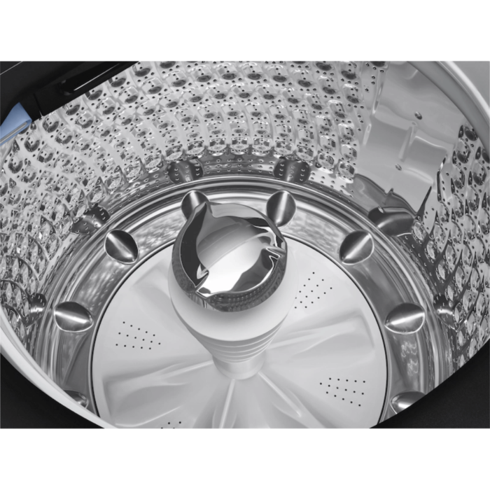 5.1 cu. ft. Smart Top Load Washer with ActiveWave™ Agitator and Super Speed Wash in Brushed Black interior drum product image