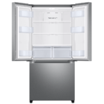 Samsung 18 Cu. Ft. Smart Counter Depth 3-Door French Door Refrigerator in Stainless Steel opened product image