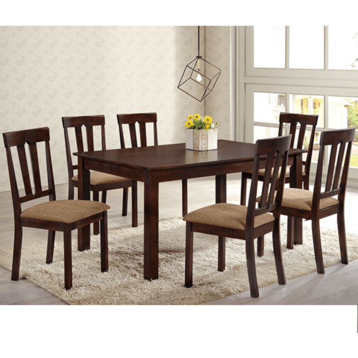 7 Pc. Brown Cherry Dining Table Set product image
