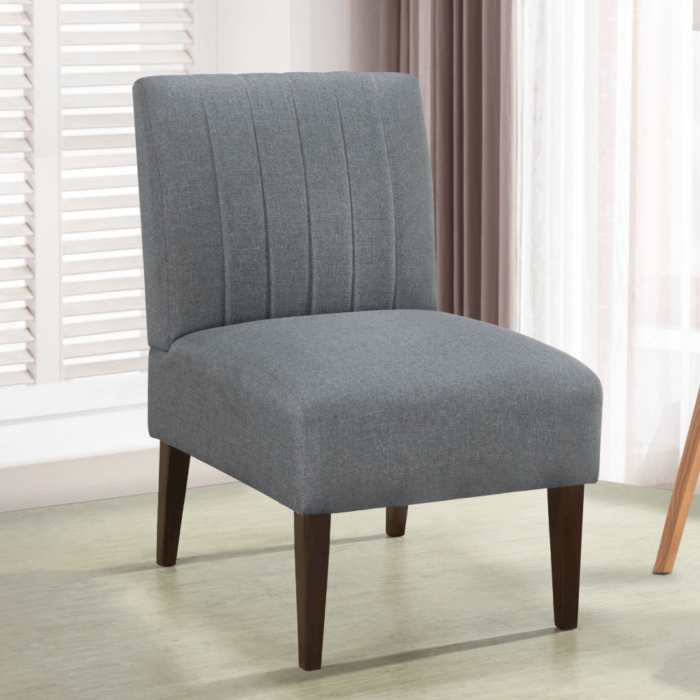 Minimalistic Grey Fabric Accent Chair By Home Elegance product image