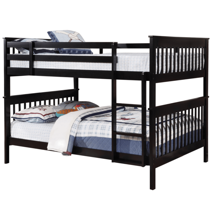 Chapman Full Over Full Bunk Bed Black By Coaster no background product image
