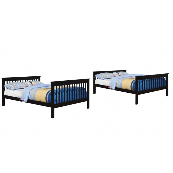 Chapman Full Over Full Bunk Bed Black By Coaster side by side full beds product image