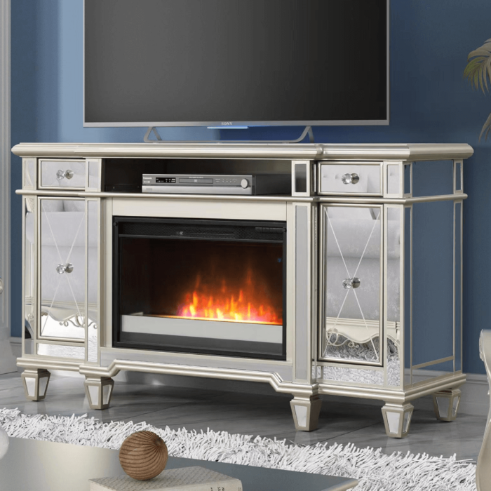 Mirrored Electric Fireplace TV Stand By UFE product image
