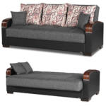 Oslo Grey Sofa Bed By Demka Furnishing showing sleeper product image