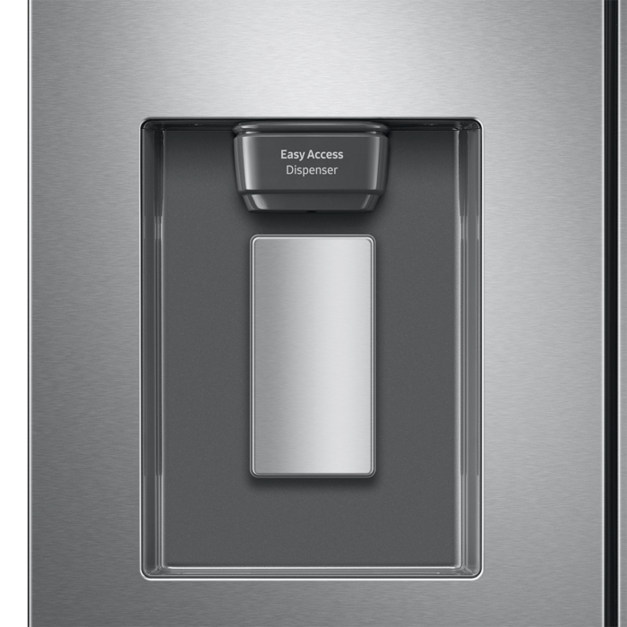 Samsung 22 cu. ft. Smart 3-Door French Door Refrigerator with External Water Dispenser in Fingerprint Resistant Stainless Steel water dispenser product image