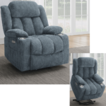 602294P Houston Upholstered Power Lift Recliner in Slate Blue By Coaster product image