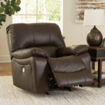 U43808-98-Leesworth Power Leather Recliner By Ashley reclined