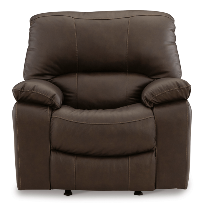 U43808-98-Leesworth Power Leather Recliner By Ashley no background head on product image