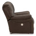 U43808-98-Leesworth Power Leather Recliner By Ashley no background head on Side View product image