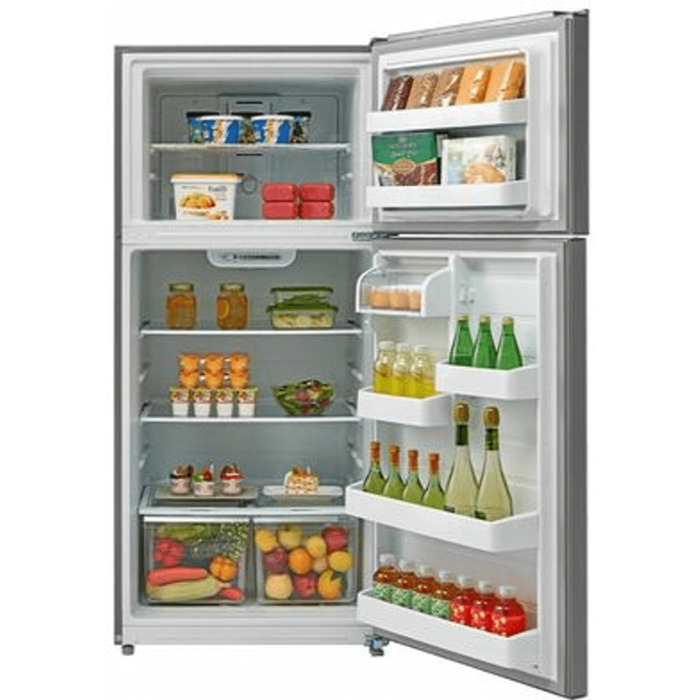 Crosley Conservator® 30 in. 18.0 Cu. Ft. Black Top Mount Refrigerator DOOR OPEN product image
