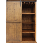 VT-RUSTICAB2D Rustic Wine Cabinet with Sliding Door By Home Source Design product image