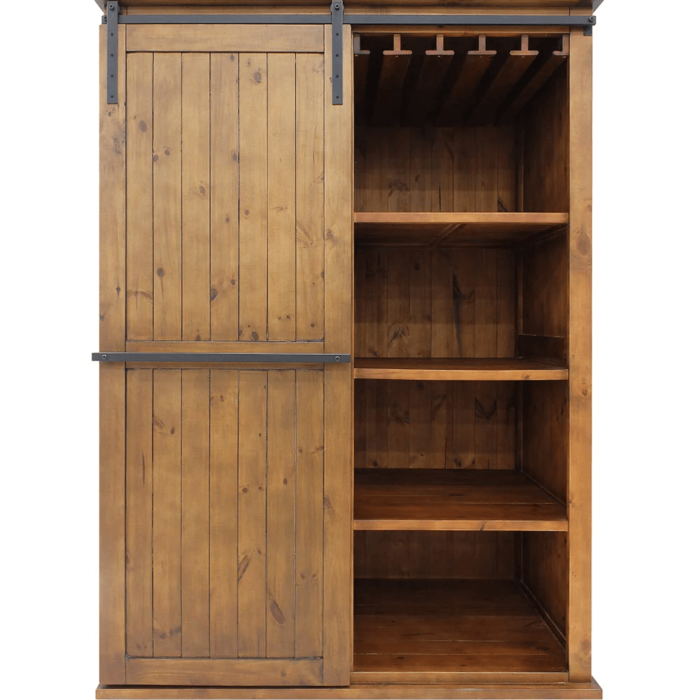 VT-RUSTICAB2D Rustic Wine Cabinet with Sliding Door By Home Source Design product image