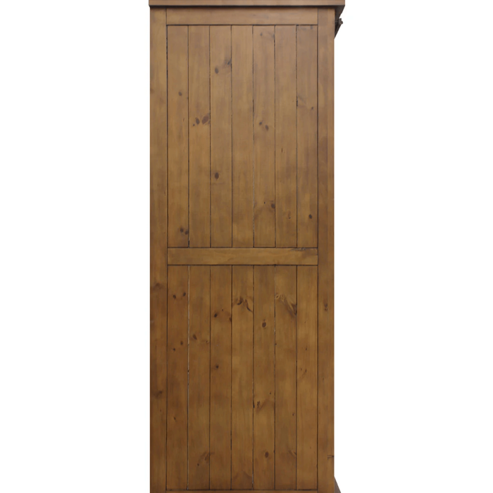 VT-RUSTICAB2D Rustic Wine Cabinet with Sliding Door By Home Source Design side profile product image