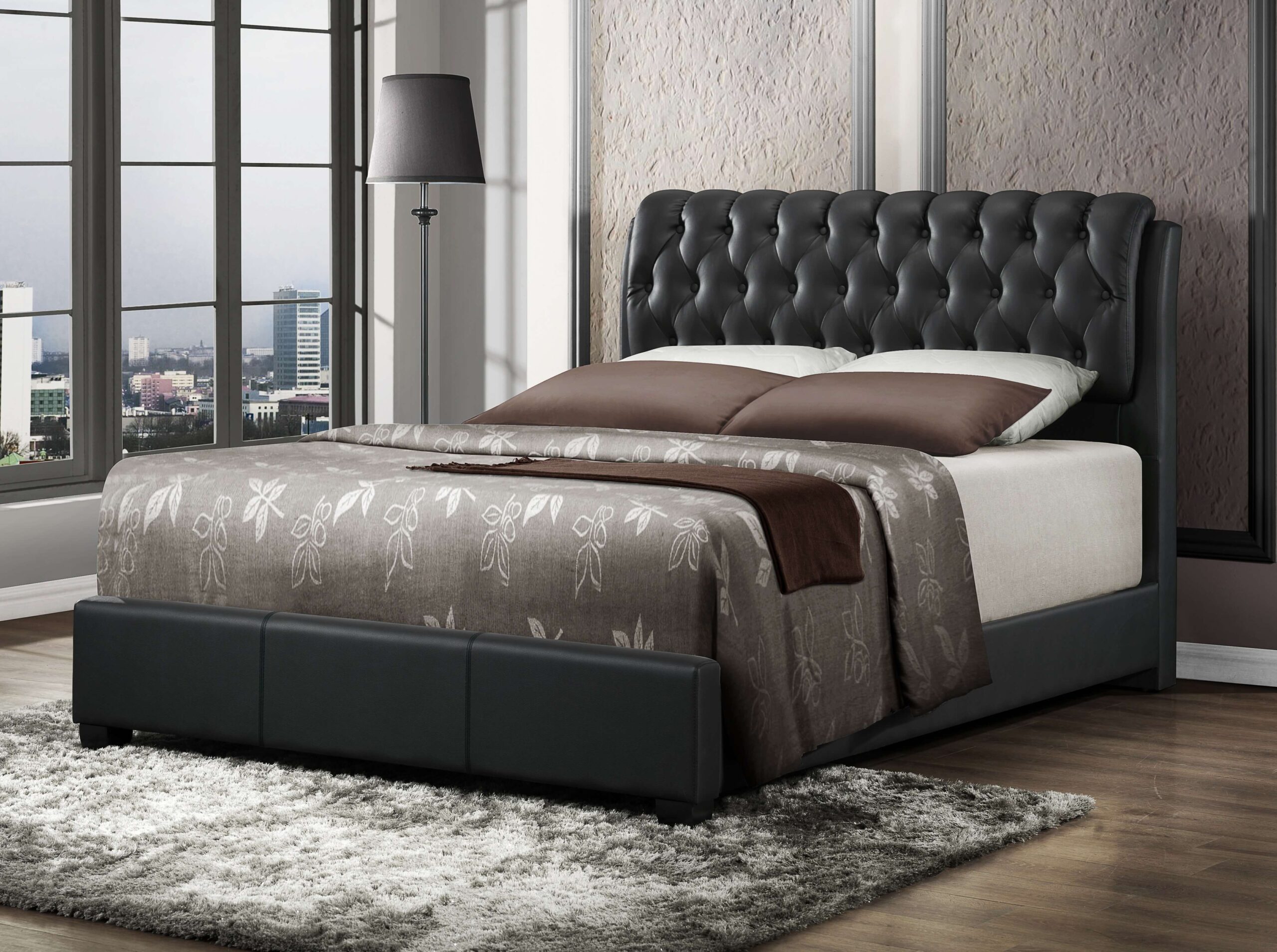 Queen Leatherette Bed by Casa Blanca Furnishings Queen Leatherette Bed by Casa Blanca Furnishings product image