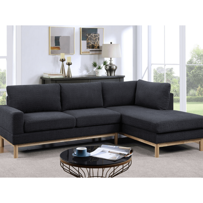 Anisa Black Sherpa RSF Sectional By Lilola product image
