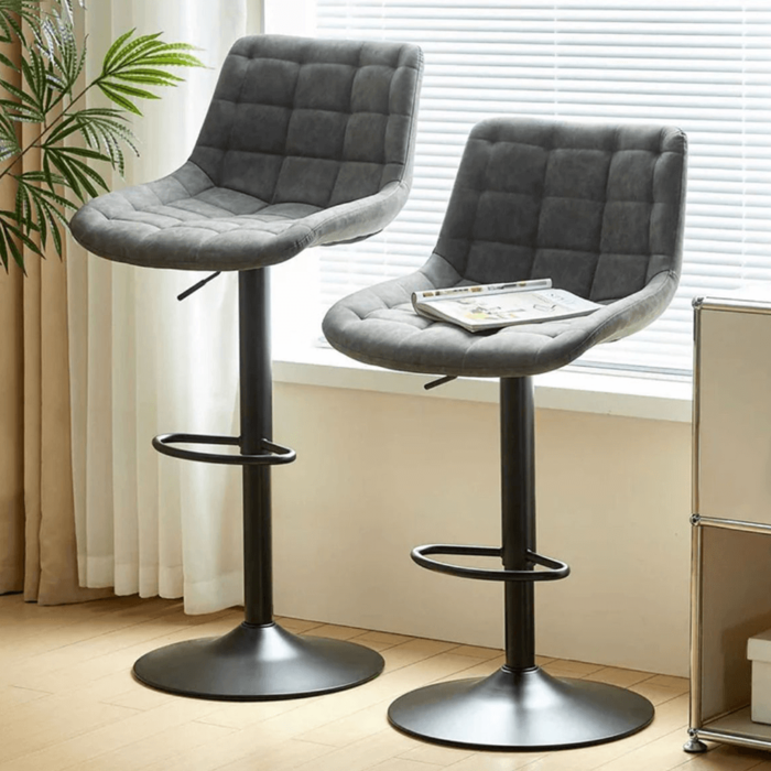 Grey Bar Stools 2 Piece Set By Simple Relax product image
