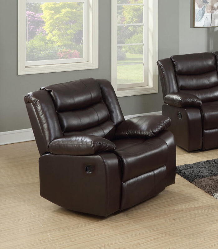 Bonded Leather Recliner in Espresso product image