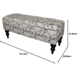 Modern Floral Storage Bench By Ore International dimensions product image