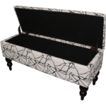 Modern Floral Storage Bench By Ore International open product image