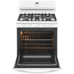 30" Gas Range in White By Frigidaire oven open product image