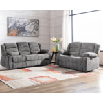 Fiji Dual Recliner Sofa and Loveseat Grey By Home Source Design product image