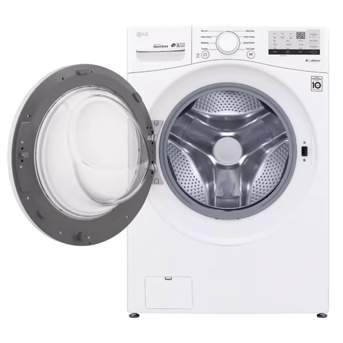 WM3400CW LG 4.5 cu. ft. Ultra Large Front Load Washer door open product image