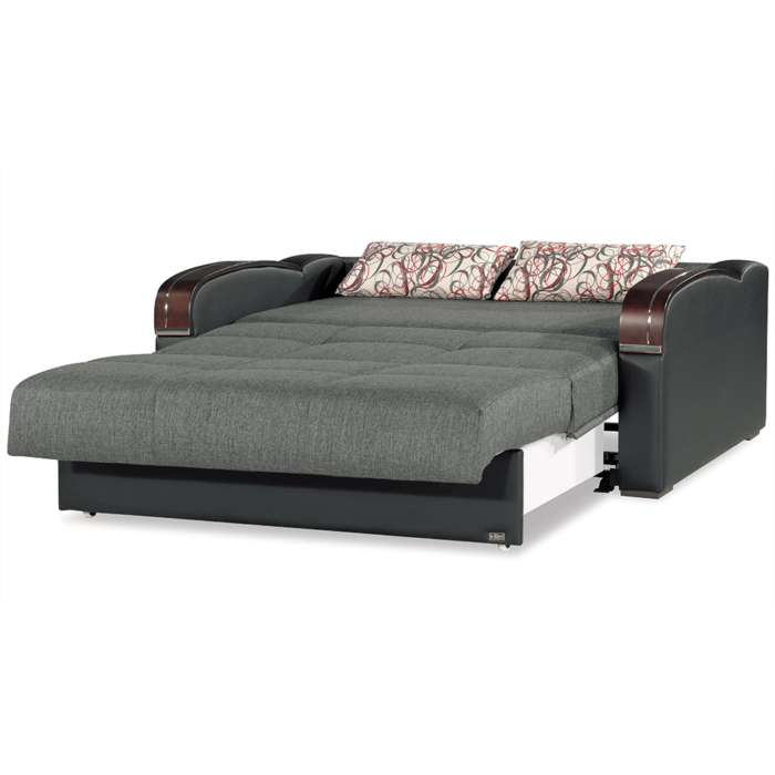 Oslo Grey Loveseat Bed By Demka Furnishing bed opened product image
