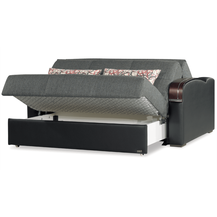 Oslo Grey Loveseat Bed By Demka Furnishing bed opening product image