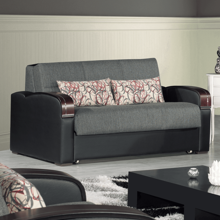 Oslo Grey Loveseat Bed By Demka Furnishing in room product image