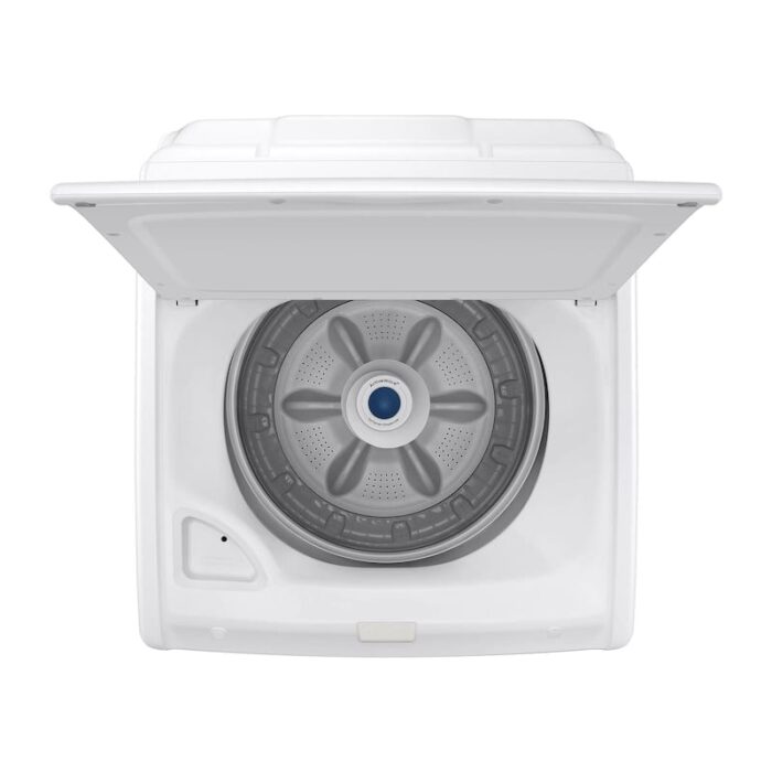 samsung-wa40a3005aw4.0 cu. ft. Top Load Washer with ActiveWave™ Agitator and Soft-Close Lid in White looking at drum product image birds eye view
