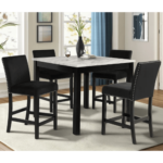 Lennon Faux Marble 5 Piece Counter Height Dining Set By Crown Mark product image