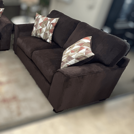 Mayodan Chocolate Loveseat in Brown By Teddy Bear Upholstery Inc. product image
