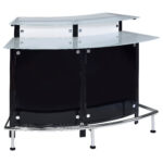 Keystone Curved Glass Top Home Bar Wine Cabinet Black product image