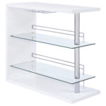 Prescott Rectangular Home Bar Table White High Gloss product image