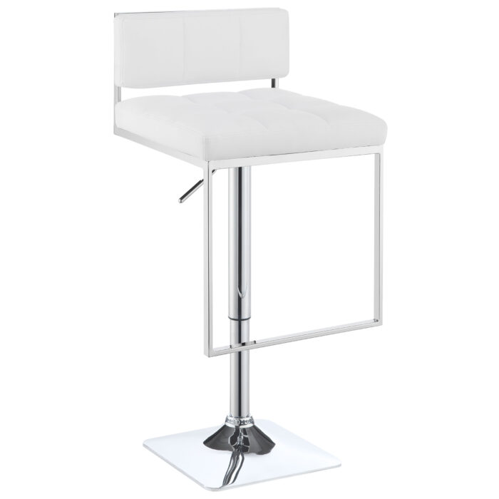 Alameda Adjustable Bar Stool Chrome and White product image