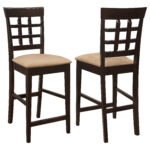 Gabriel Lattice Back Counter Chair Cappuccino (Set of 2) product image