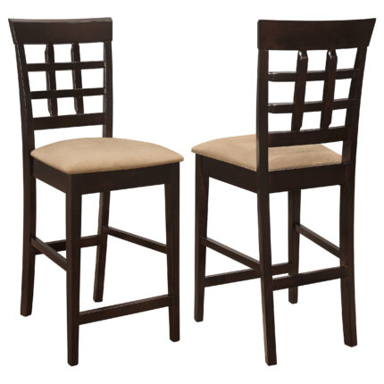 Gabriel Lattice Back Counter Chair Cappuccino (Set of 2) product image
