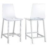 Juelia Clear Acrylic Counter Chair Chrome (Set of 2) product image