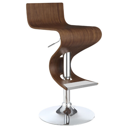 Covina Adjustable Bar Stool Walnut and Chrome product image