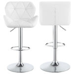 Berrington Upholstered Adjustable Bar Stool White (Set of 2) product image