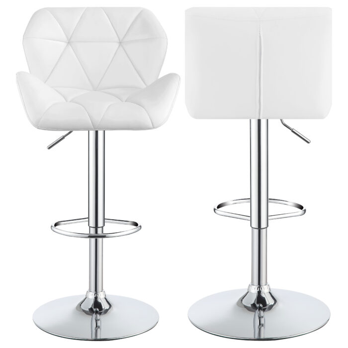 Berrington Upholstered Adjustable Bar Stool White (Set of 2) product image