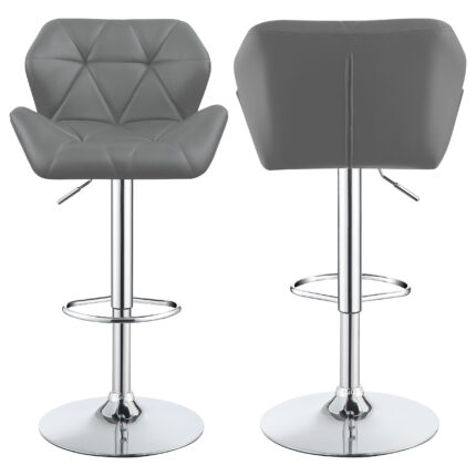Berrington Upholstered Adjustable Bar Stool Grey (Set of 2) product image