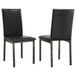 Garza Upholstered Dining Side Chair Black (Set of 2) product image