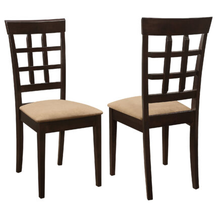 Gabriel Lattice Back Dining Side Chair Cappuccino (Set of 2) product image