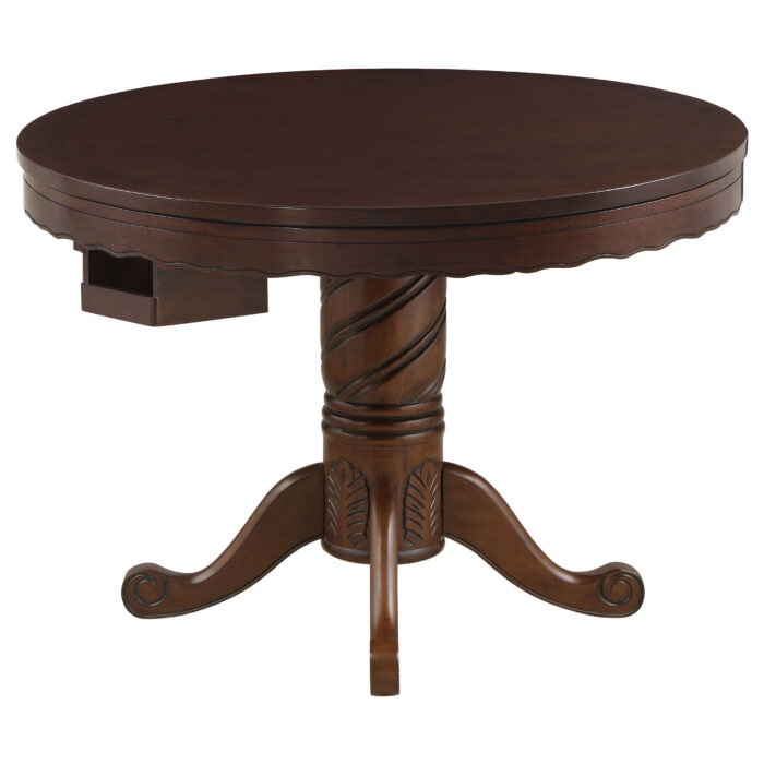Turk Round Dining and Billiard Poker Game Table Tobacco product image