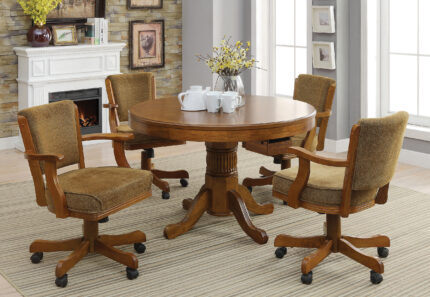 Mitchell 5-piece 3-in-1 Dining and Game Table Set Amber product image