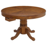 Mitchell Round Dining and Billiard Poker Game Table Amber product image