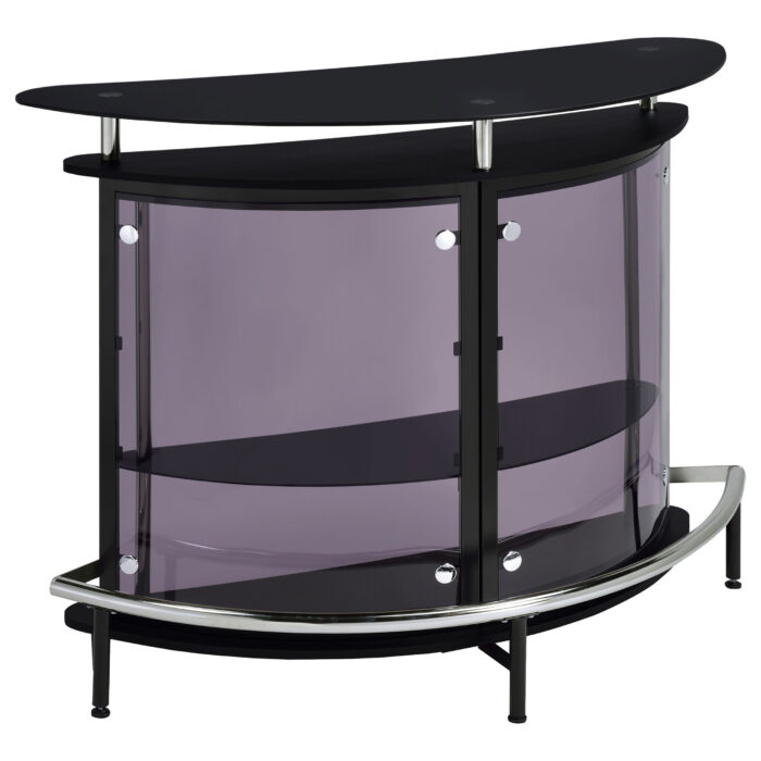 Amarillo Freestanding Glass Top Home Bar Wine Cabinet Black product image