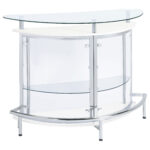 Amarillo Freestanding Glass Top Home Bar Wine Cabinet White product image