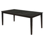 Louise Rectangular 78-inch Extension Leaf Dining Table Black product image